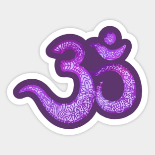 Violet sacred OM Sticker